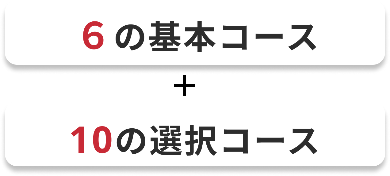 6の基本コース、10の選択コース